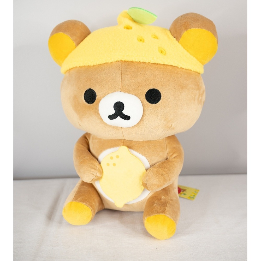 San-X Rilakkuma Plush Toy 16" Large Brown New Happiness of Lemons Round 1